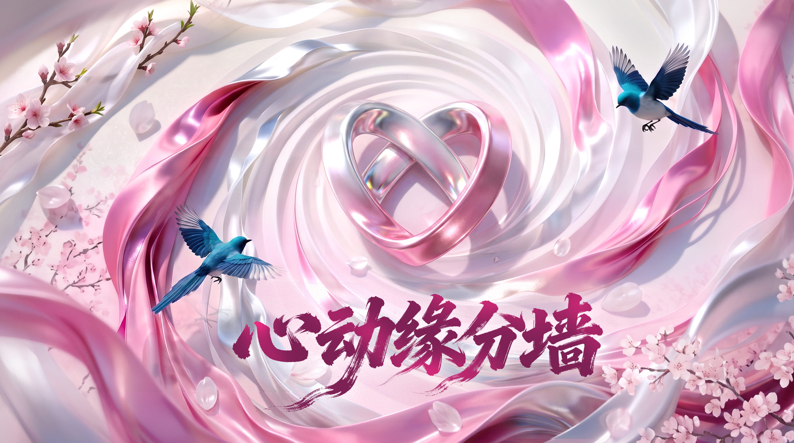心动缘分墙活动视觉展示